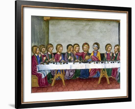 The Last Supper, Jesus, Codex of Predis (1476), Royal Library, Turin, Italy-Prisma-Framed Photographic Print