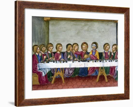 The Last Supper, Jesus, Codex of Predis (1476), Royal Library, Turin, Italy-Prisma-Framed Photographic Print