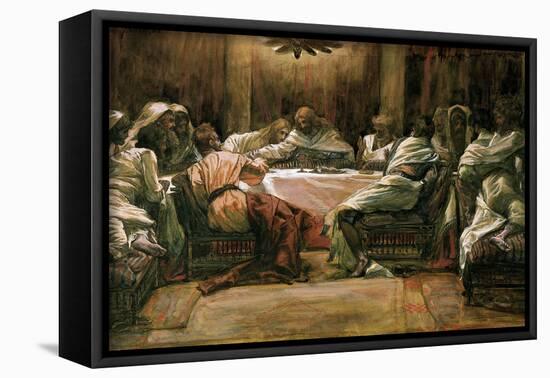 The Last Supper. Judas Dipping His Hand in the Dish-James Tissot-Framed Giclee Print