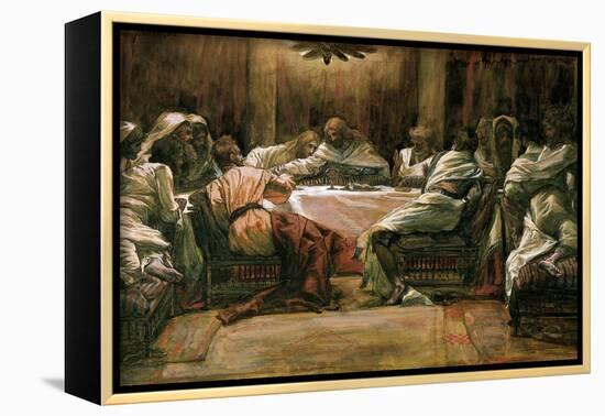 The Last Supper. Judas Dipping His Hand in the Dish-James Tissot-Framed Giclee Print