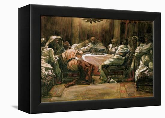 The Last Supper. Judas Dipping His Hand in the Dish-James Tissot-Framed Premier Image Canvas