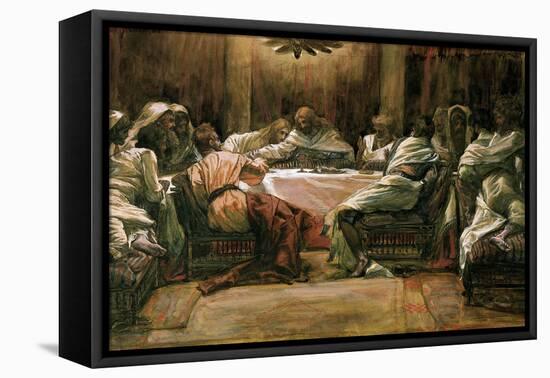 The Last Supper. Judas Dipping His Hand in the Dish-James Tissot-Framed Premier Image Canvas