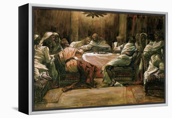 The Last Supper. Judas Dipping His Hand in the Dish-James Tissot-Framed Premier Image Canvas