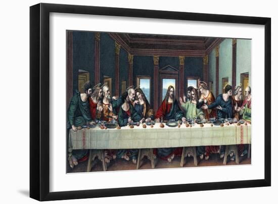 The Last Supper -New Testament-Leonardo Da Vinci-Framed Giclee Print