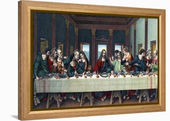 The Last Supper -New Testament-Leonardo Da Vinci-Framed Premier Image Canvas