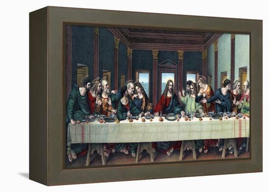 The Last Supper -New Testament-Leonardo Da Vinci-Framed Premier Image Canvas