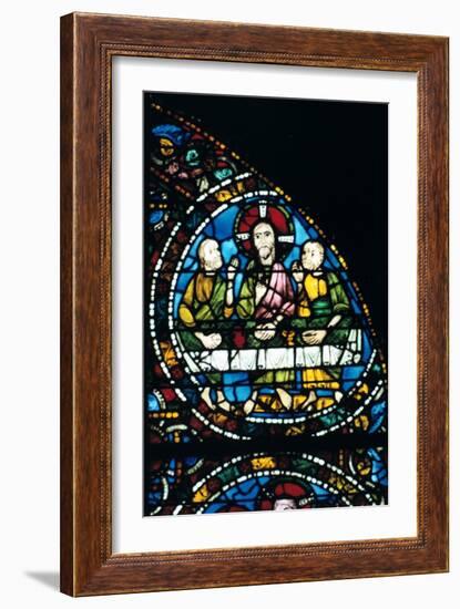 The Last Supper, stained glass, Chartres Cathedral, France, 1194-1260. Artist: Unknown-Unknown-Framed Giclee Print