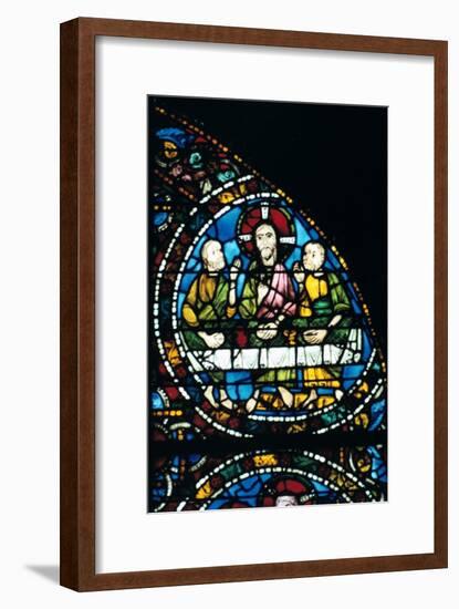 The Last Supper, stained glass, Chartres Cathedral, France, 1194-1260. Artist: Unknown-Unknown-Framed Giclee Print