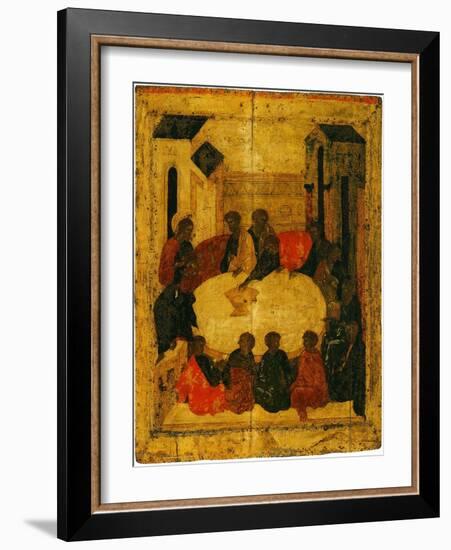 The Last Supper (Tempera and Gold Leaf on Panel)-Russian-Framed Giclee Print