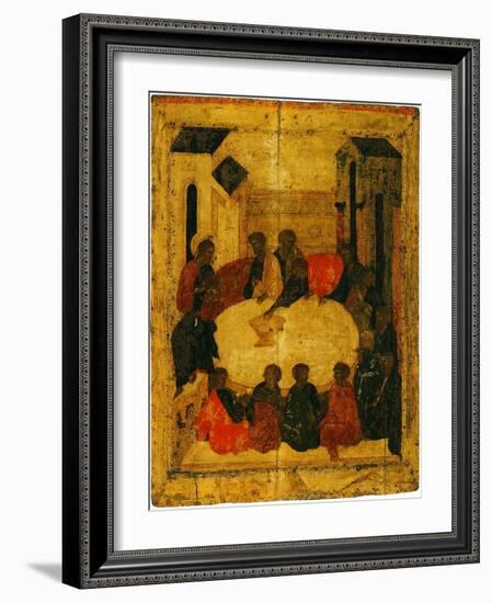 The Last Supper (Tempera and Gold Leaf on Panel)-Russian-Framed Giclee Print