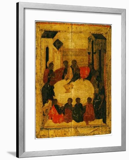 The Last Supper (Tempera and Gold Leaf on Panel)-Russian-Framed Giclee Print