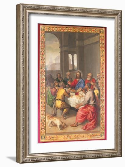 The Last Supper-Titian (Tiziano Vecelli)-Framed Premium Giclee Print