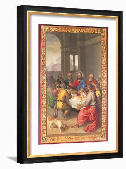 The Last Supper-Titian (Tiziano Vecelli)-Framed Premium Giclee Print