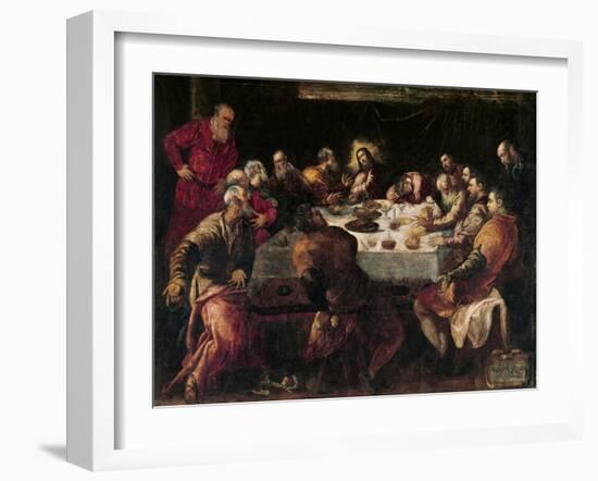 The Last Supper-Jacopo Robusti Tintoretto-Framed Giclee Print