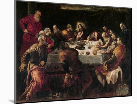 The Last Supper-Jacopo Robusti Tintoretto-Mounted Giclee Print