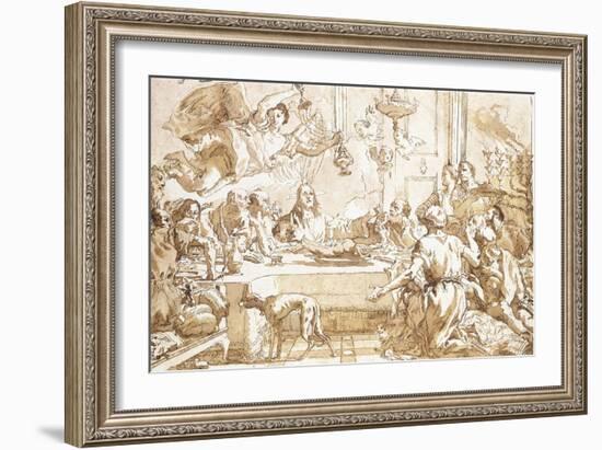 The Last Supper-Giandomenico Tiepolo-Framed Giclee Print