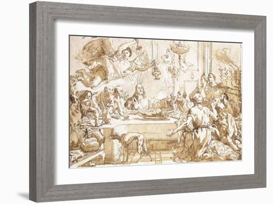 The Last Supper-Giandomenico Tiepolo-Framed Giclee Print