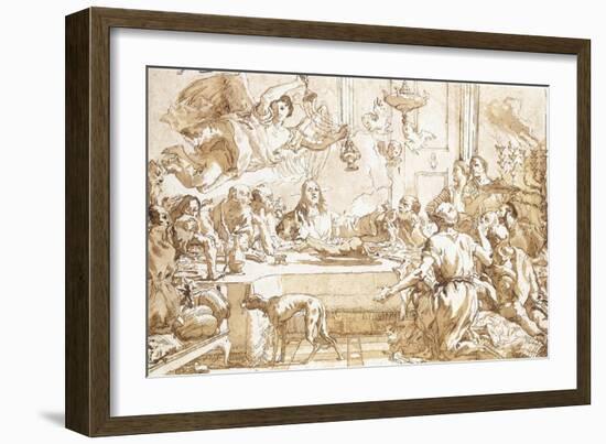 The Last Supper-Giandomenico Tiepolo-Framed Giclee Print