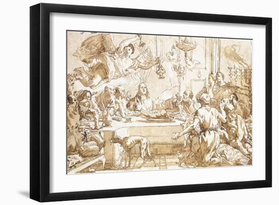 The Last Supper-Giandomenico Tiepolo-Framed Giclee Print