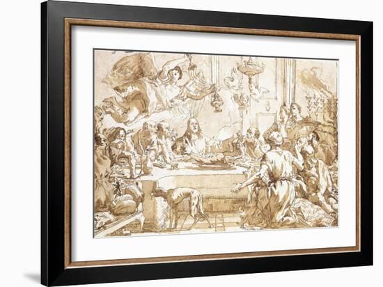 The Last Supper-Giandomenico Tiepolo-Framed Giclee Print