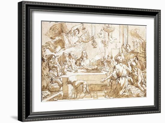 The Last Supper-Giandomenico Tiepolo-Framed Giclee Print