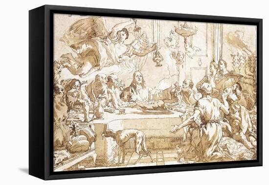 The Last Supper-Giandomenico Tiepolo-Framed Premier Image Canvas