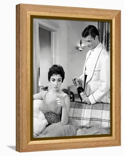 THE LAST TIME I SAW PARIS, 1954 directed by RICHARD BROOKS Elizabeth Taylor / Roger Moore (b/w phot-null-Framed Stretched Canvas