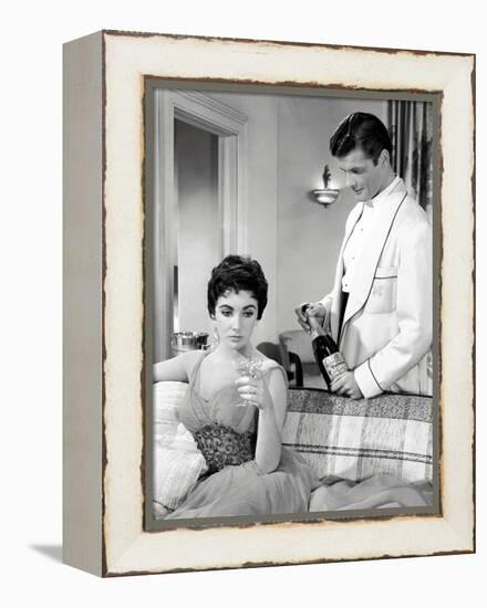 THE LAST TIME I SAW PARIS, 1954 directed by RICHARD BROOKS Elizabeth Taylor / Roger Moore (b/w phot-null-Framed Stretched Canvas