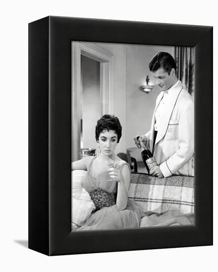 THE LAST TIME I SAW PARIS, 1954 directed by RICHARD BROOKS Elizabeth Taylor / Roger Moore (b/w phot-null-Framed Stretched Canvas