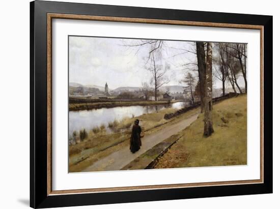 The Last Turning, Winter, Moniaive, 1885-James Paterson-Framed Giclee Print