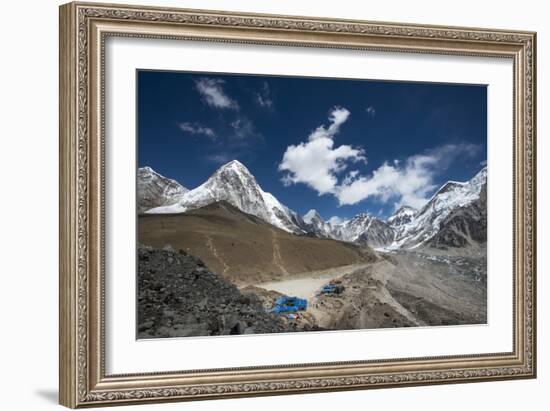 The last village on the Everest Base Camp trek lying at 5100m, Khumbu Region, Nepal, Himalayas-Alex Treadway-Framed Photographic Print