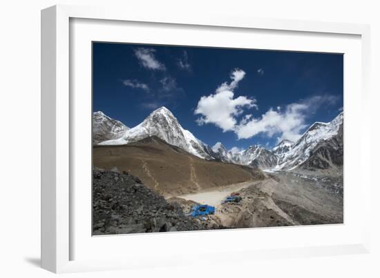 The last village on the Everest Base Camp trek lying at 5100m, Khumbu Region, Nepal, Himalayas-Alex Treadway-Framed Photographic Print