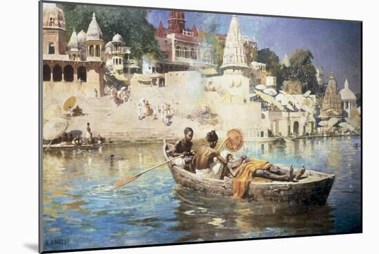 The Last Voyage-A Souvenir of the Ganges, Benares, 1885-Edwin Lord Weeks-Mounted Giclee Print