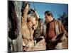 THE LAST WAGON, 1956 directed by DELMER DAVES Richard Widmark and George Matthews (photo)-null-Mounted Photo