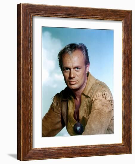 THE LAST WAGON, 1956 directed by DELMER DAVES Richard Widmark (photo)-null-Framed Photo