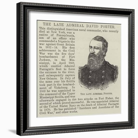 The Late Admiral David Porter-null-Framed Giclee Print