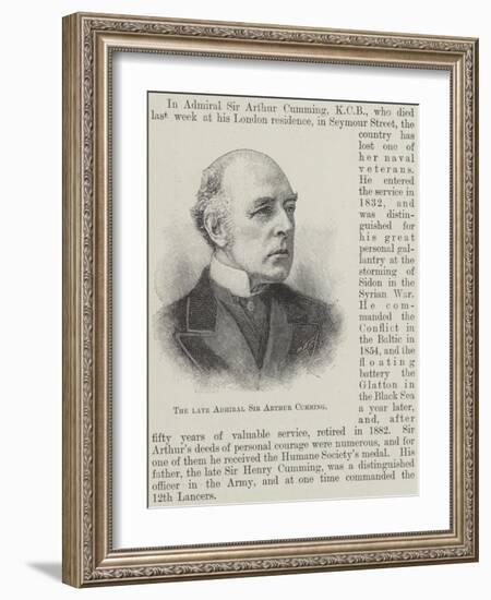 The Late Admiral Sir Arthur Cumming-null-Framed Giclee Print