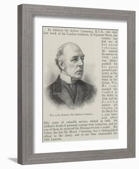 The Late Admiral Sir Arthur Cumming-null-Framed Giclee Print