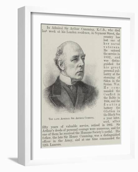 The Late Admiral Sir Arthur Cumming-null-Framed Giclee Print