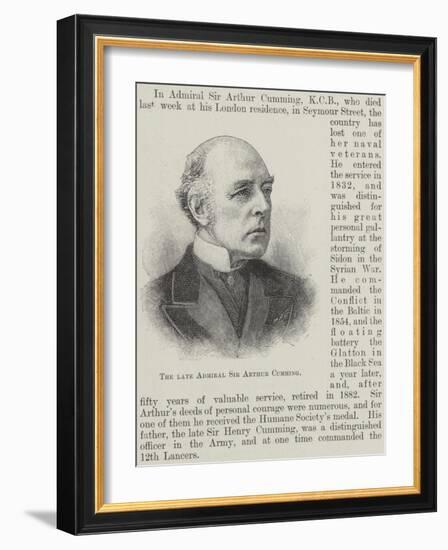 The Late Admiral Sir Arthur Cumming-null-Framed Giclee Print