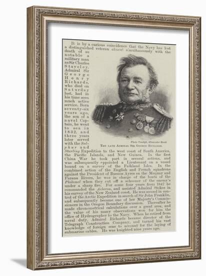 The Late Admiral Sir George Richards-null-Framed Giclee Print