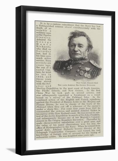 The Late Admiral Sir George Richards-null-Framed Giclee Print