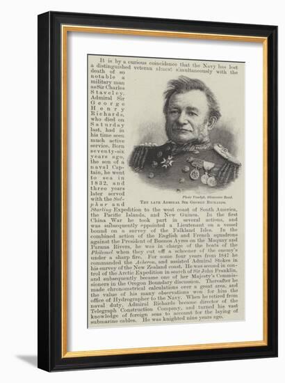 The Late Admiral Sir George Richards-null-Framed Giclee Print