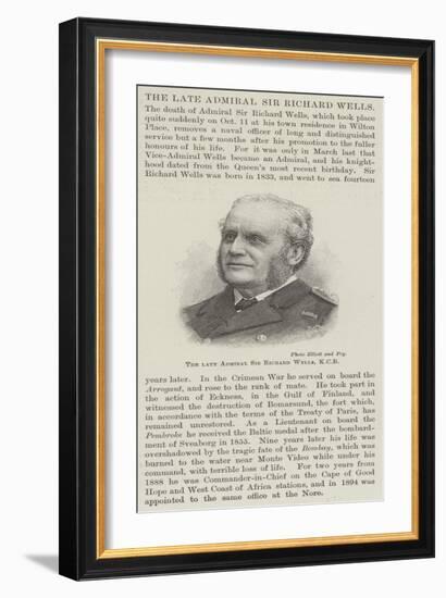 The Late Admiral Sir Richard Wells-null-Framed Giclee Print