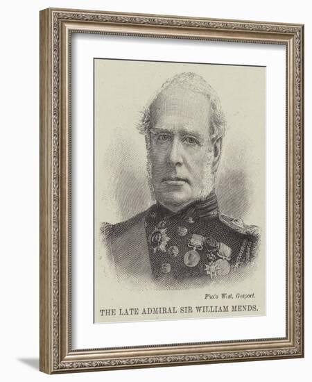 The Late Admiral Sir William Mends-null-Framed Giclee Print