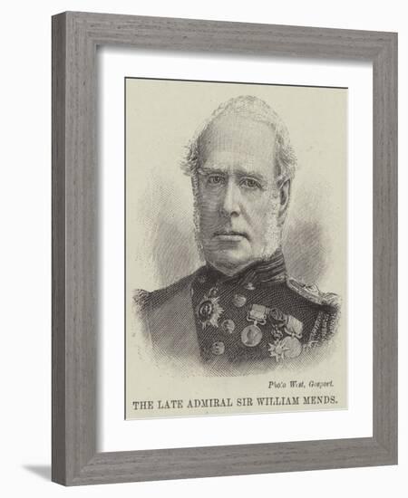 The Late Admiral Sir William Mends-null-Framed Giclee Print