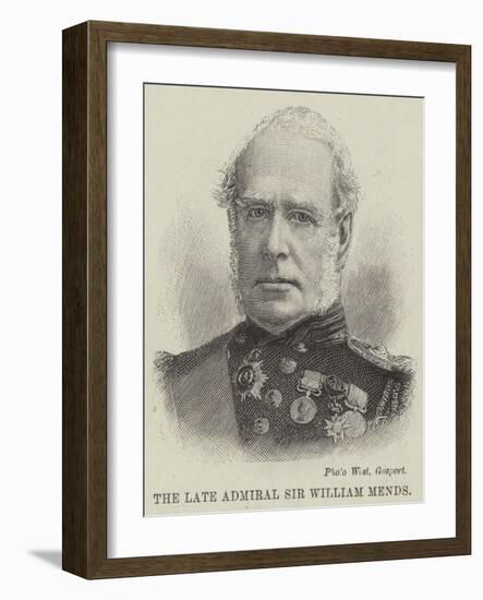 The Late Admiral Sir William Mends-null-Framed Giclee Print