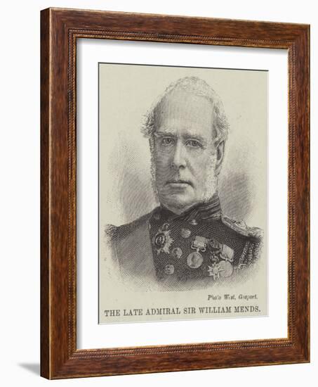 The Late Admiral Sir William Mends-null-Framed Giclee Print