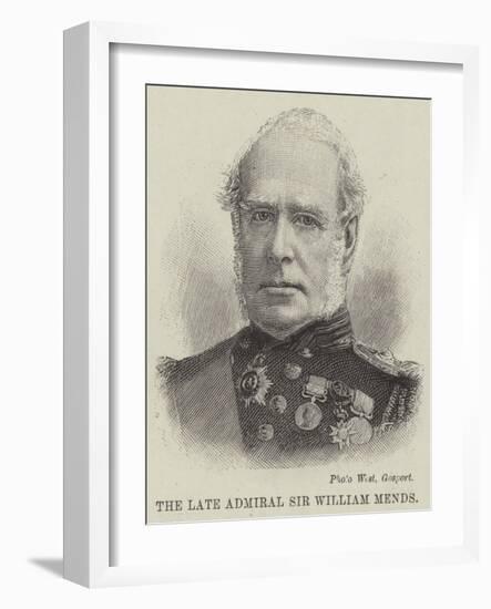 The Late Admiral Sir William Mends-null-Framed Giclee Print