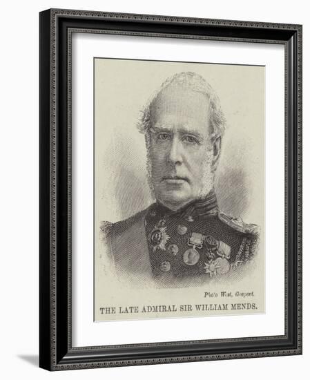 The Late Admiral Sir William Mends-null-Framed Giclee Print